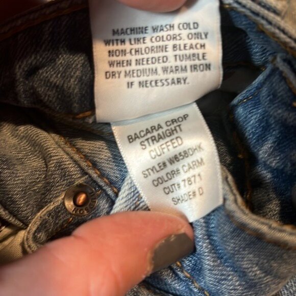 Hudson Womens Bacara Crop Straight Cuffed Jeans Size 24 - Picture 6 of 12